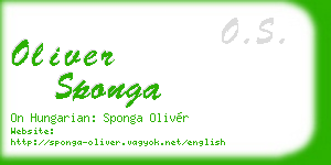 oliver sponga business card
